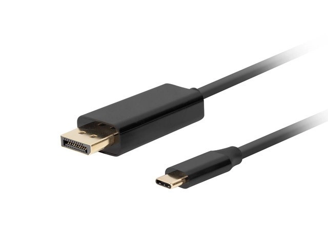 Kabel USB-C(M)->Displayport 1,8M 4K 60HZ černý