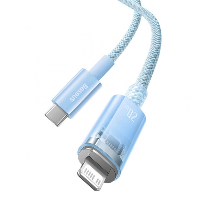 Rychlonabíjecí kabel Baseus USB-C na Lightning Explorer Series 2m, 20W (modrý)