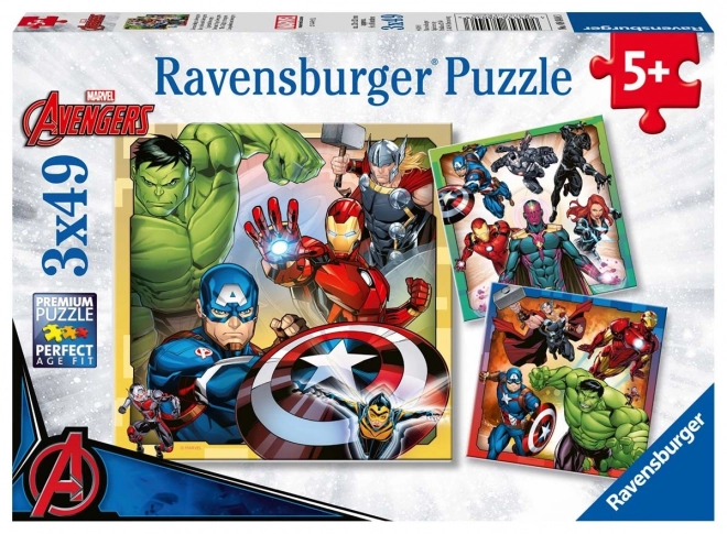 Puzzle 3x49 dílků Marvel Avengers