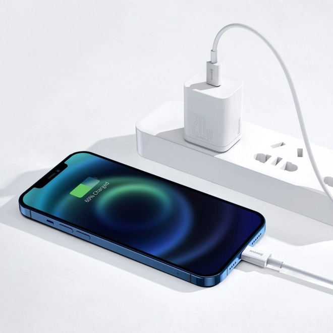 Kabel USB-C na Lightning řady Baseus Superior, 20W, PD, 1m (bílý)