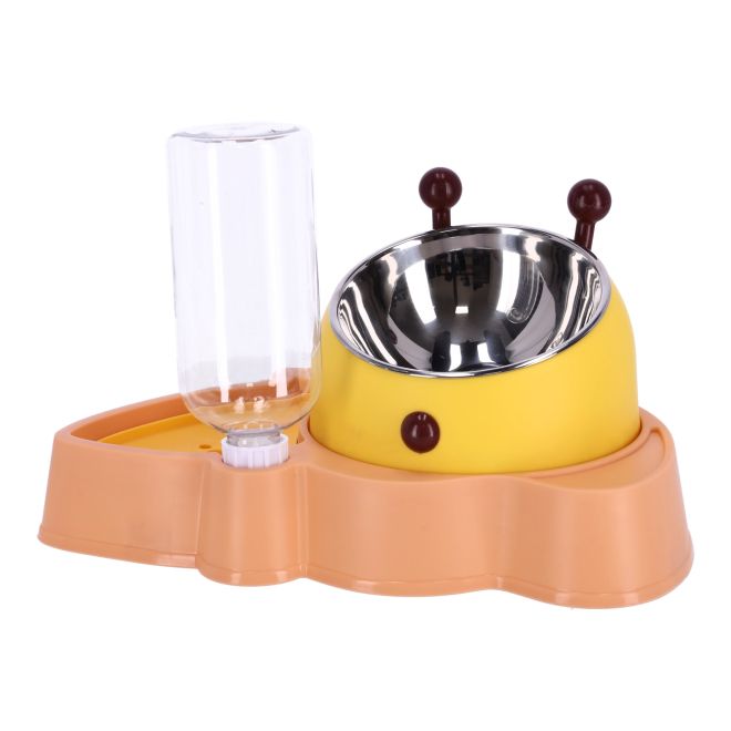 Miska s automatickým dávkovačem vody pro psy a kočky 2 v 1 - růžová