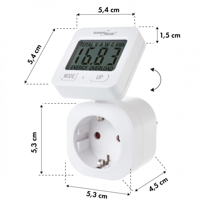 Měřič spotřeby energie GB615 E wattmetr