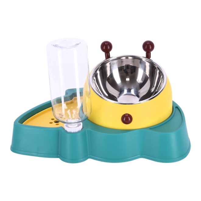Miska s automatickým dávkovačem vody pro psa a kočku 2v1 - zelená