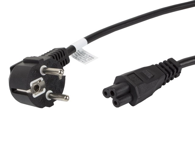 Napájecí kabel k notebooku (MIKI) IEC 7/7 - IEC 320 C5 1,8M VDE černý