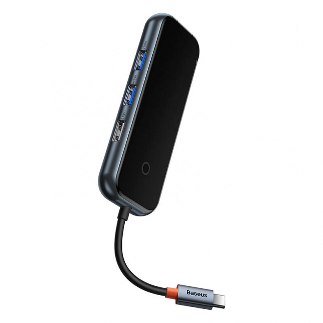 Rozbočovač 5v1 Baseus řady AcmeJoy USB-C na 2xUSB 3.0 + USB 2.0 + USB-C PD + RJ45 (tmavě šedý)