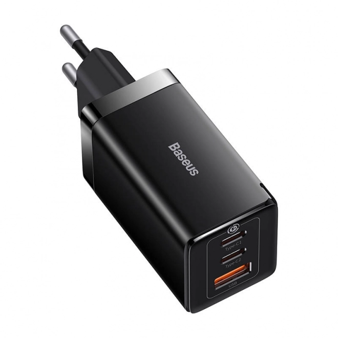 Nástěnná nabíječka Baseus GaN5 Pro 2xUSB-C + USB, 65 W (černá)