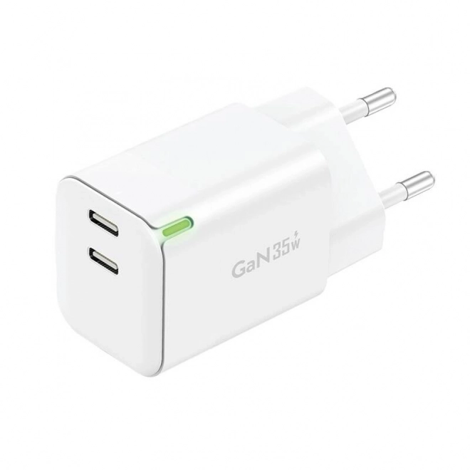 Nabíječka Foneng GaN 35W USB-C 2-Port bílá