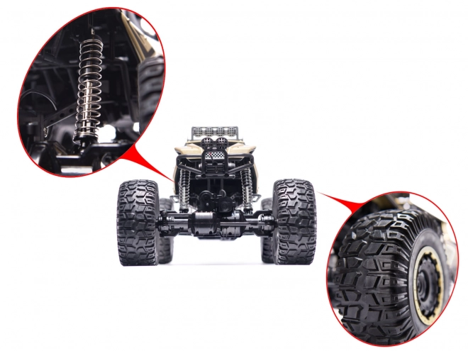 RC auto Rock Crawler 2.4GHz 1:8 51cm zlatý