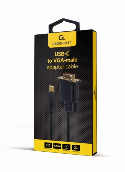 Kabel USB-C na VGA samec 1920x1080 60Hz