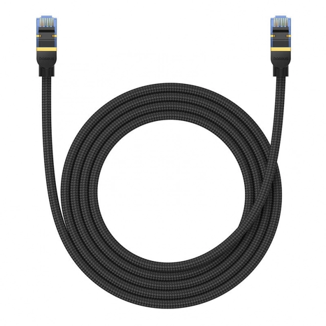 Opletený síťový kabel cat.7 Baseus Ethernet RJ45, 10Gbps, 2m (černý)