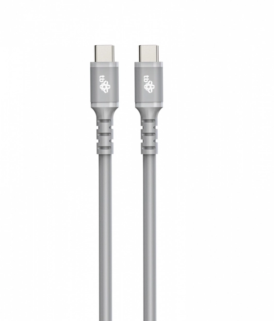 Kabel USB C - USB C 1m silikonový šedý