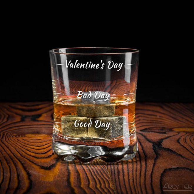 Valentýnská sklenice na whisky