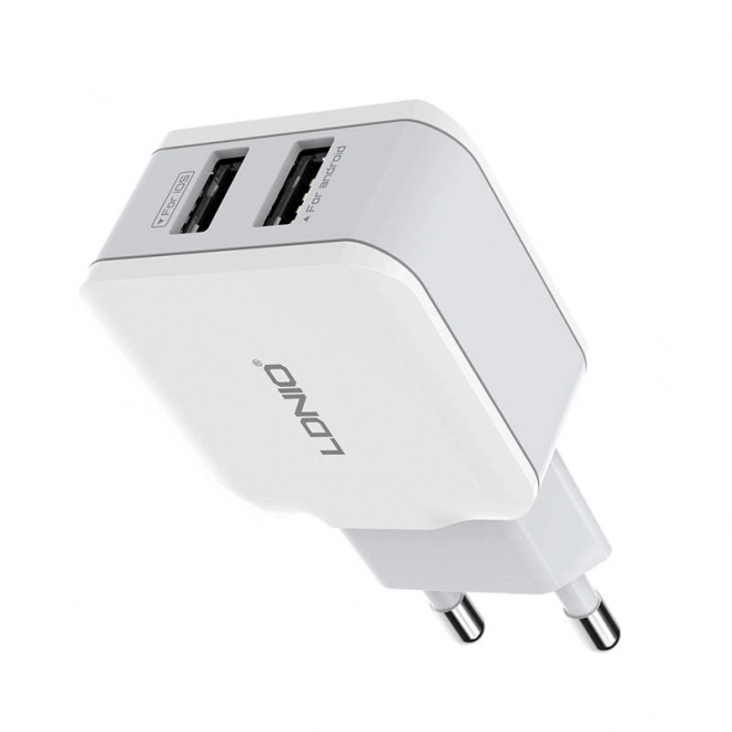 Nástěnná nabíječka LDNIO A2202, 2x USB, 12W (bílá)