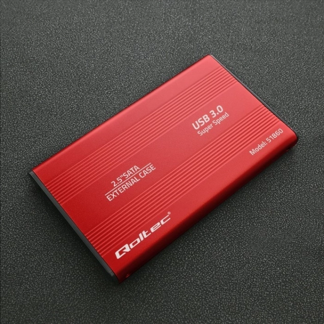 2,5" SATA3 HDD/SSD kryt | USB 3.0 | Červený