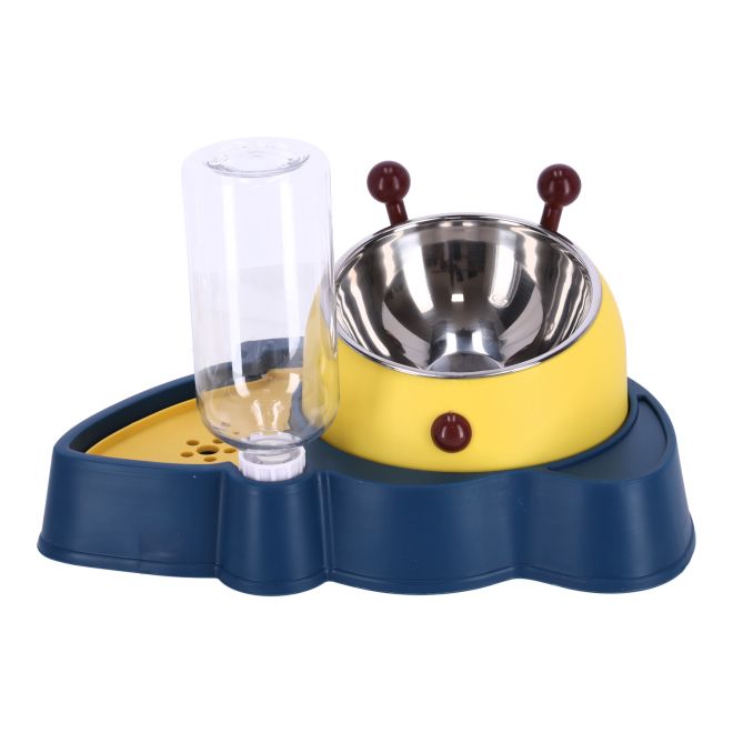 Miska s automatickým dávkovačem vody pro psa a kočku 2v1 - modrá