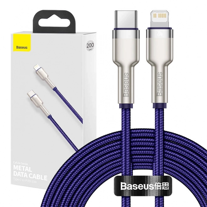 Kabel Baseus Cafule Series USB-C pro Lightning, 20W, 2m (fialový)