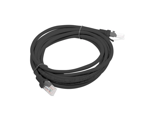 Patchcord CAT6 3m černý Lanberg