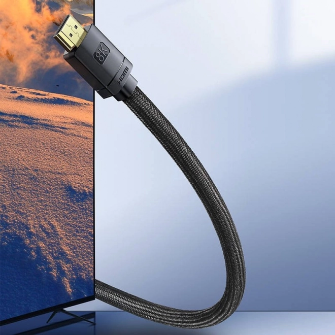 Kabel HDMI 2.1 řady High Definition, 8K 60Hz, 3D, HDR, 48Gbps, 1m (černý)