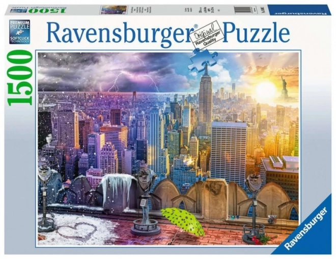 Puzzle 1500 prvků New York v létě a v zimě