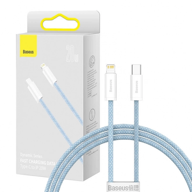 Kabel USB-C pro Lightning Baseus řady Dynamic, 20 W, 1 m (modrý)