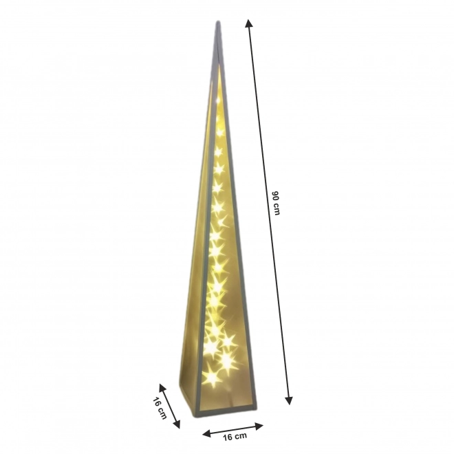 Pyramida LED rotující hvězdy 16*16*90cm