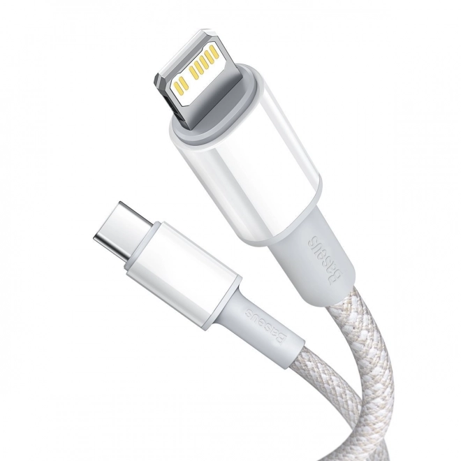 USB-C na Lightning Baseus High Density Braided Cable, 20W, PD, 2m (bílý)