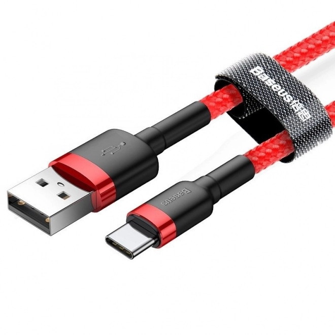 Kabel Baseus Cafule USB-C 3A 0,5 m (červený)