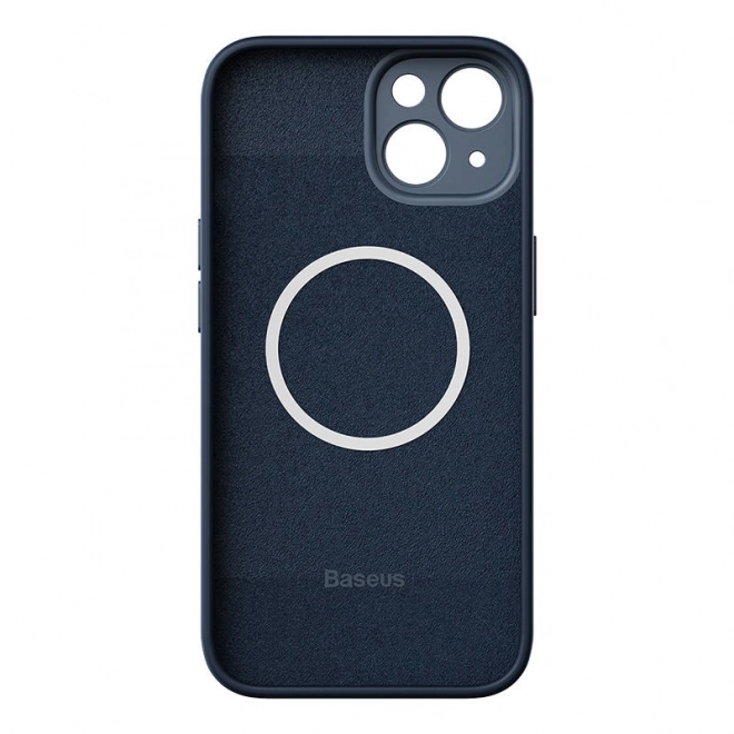 Baseus Liquid Silica Magnetic Case a sada tvrzeného skla pro iPhone 14 Plus (modrá)