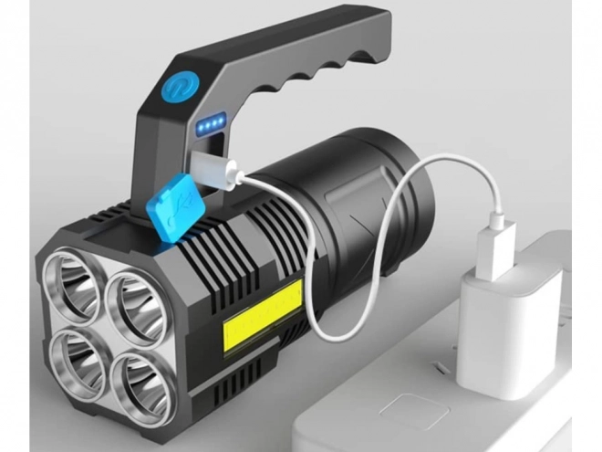 Dobíjecí LED svítilna 2 v 1 pro vojenské a policejní účely