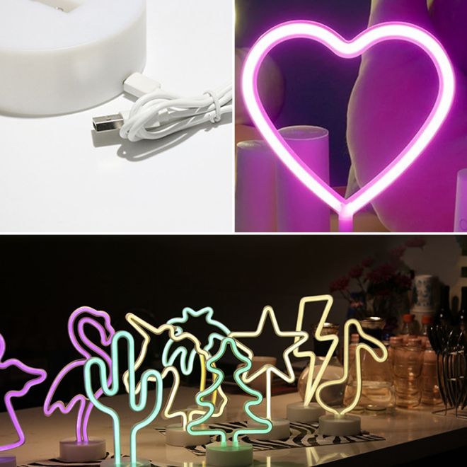 Dekorativní neonové světlo LED srdce