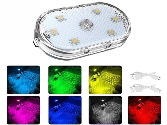 Bezdrátové RGB LED osvětlení do interiéru auta