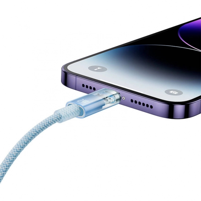 Rychlonabíjecí kabel USB na Lightning 1M v modré barvě