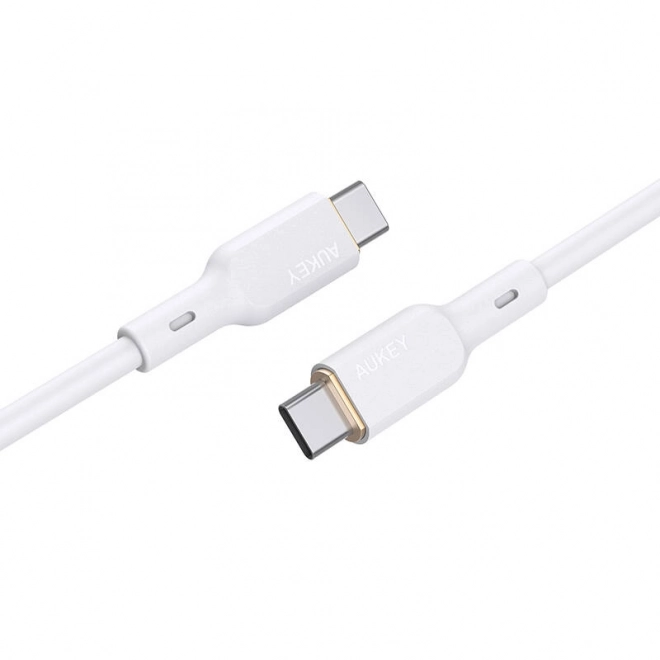 Kabel USB-C na USB-C Aukey CB-SCC102, 100W, 1,8 m (bílý)