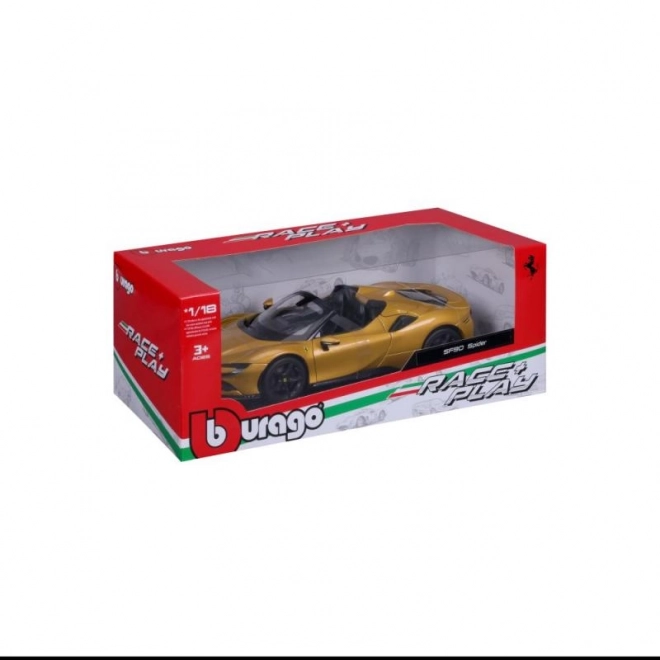 Bburago Ferrari SF90 Spider v měřítku 1:18 - Žlutý