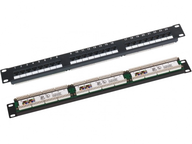 Patchpanel UTP cat.6 19" 1U 24xRJ45 LSA