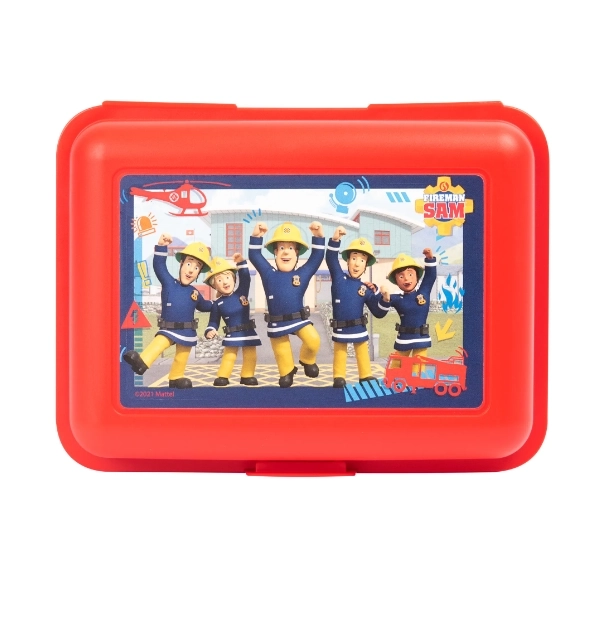 Snídaňový box, box na oběd Fireman Sam,17.5x12.8x6.9cm LICENCOVANÝ ORIGINÁLNÍ VÝROBEK