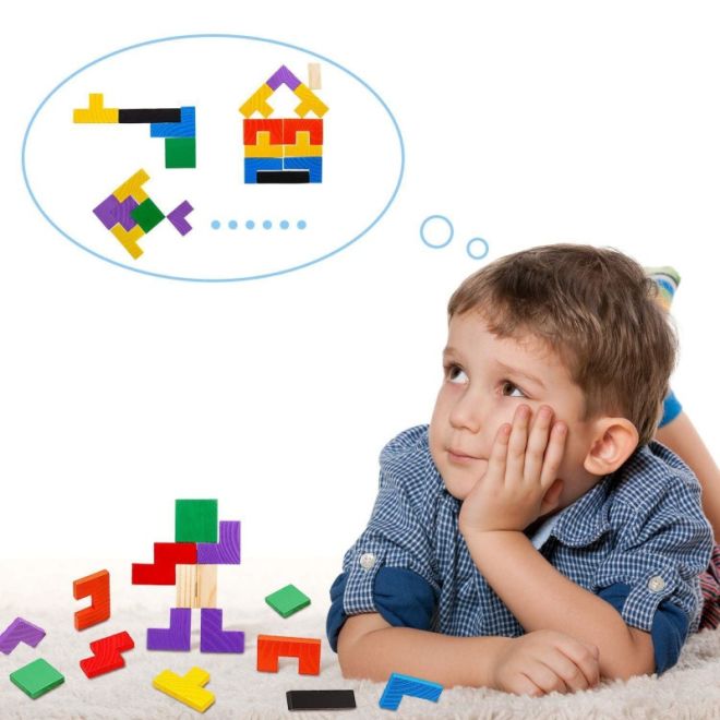 Tetris - dřevěná logická hra