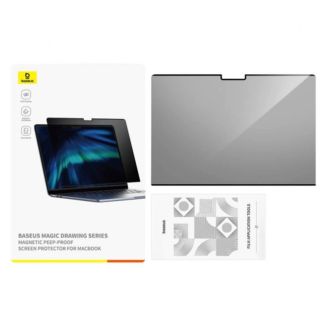 Ochranné sklo Baseus Magic Drawing pro MacBook Air 13.6'' + čisticí sada