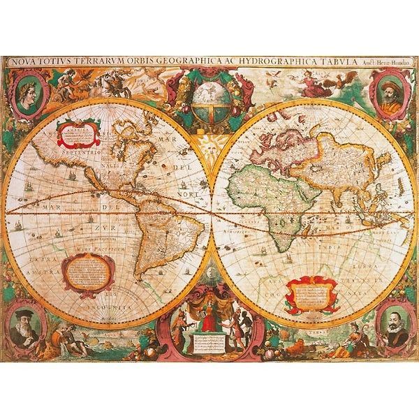 Clementoni puzzle Antická mapa světa - 1000 dílků