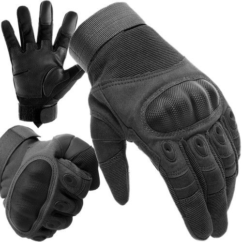 Černé taktické dotykové rukavice velikosti L