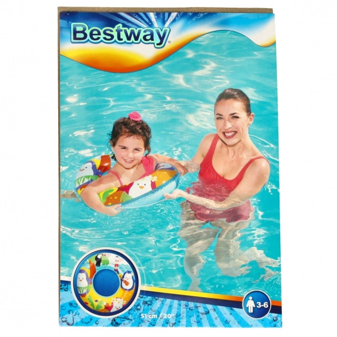 BESTWAY 36113 Nafukovací kolo 51cm tučňáci 2-4 roky staré