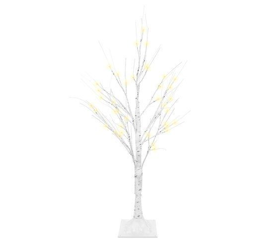 LED teplá bílá dekorativní bříza – 90 cm