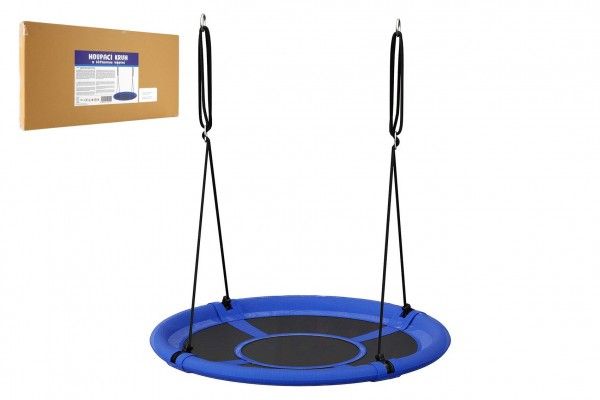 Houpací kruh 100 cm látková výplň v krabici 73x37x7cm – Modrý
