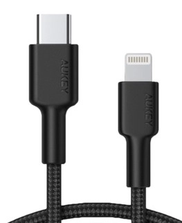 CB-CL02 Černý nylonový kabel Lightning-USB C | USB Power Delivery USB-PD | 1,2 m | MFi certifikace Apple