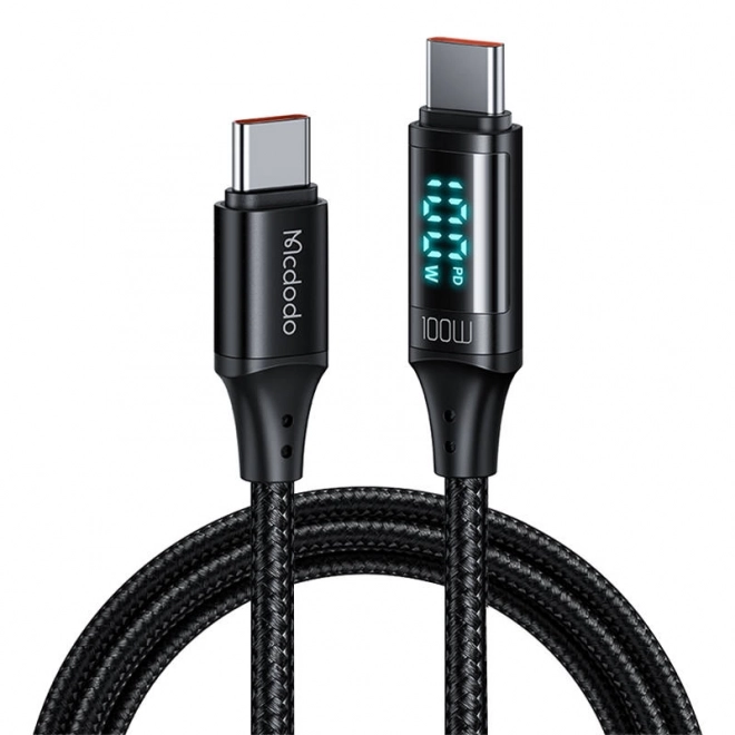 Kabel Mcdodo CA-1100 USB-C na USB-C, 100 W, 1,2 m (černý)