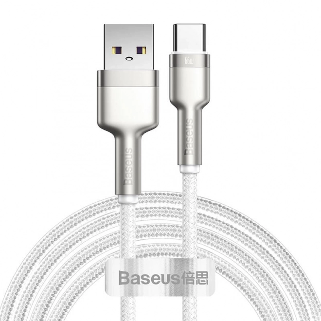 Kabel USB pro USB-C Baseus Cafule, 66 W, 2 m (bílý)