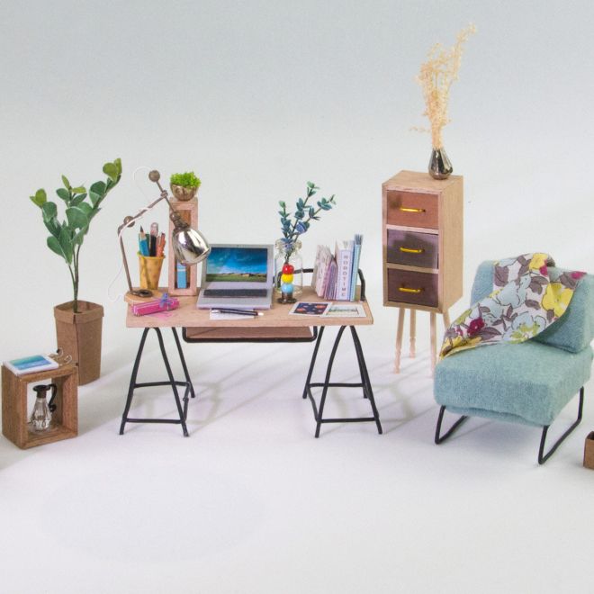 Anglická pracovna SOHO - DIY miniaturní domek