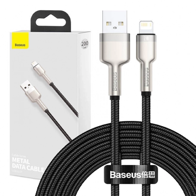 USB kabel pro Lightning Baseus Cafule, 2,4A, 2m (černý)