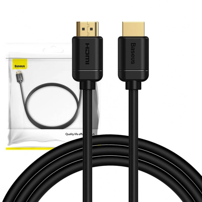 Baseus 2x kabel HDMI 2.0 4K 60Hz, 3D, HDR, 18 Gb/s, 2 m (černý)