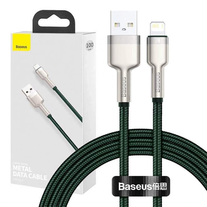 USB kabel pro Lightning Baseus Cafule, 2,4 A, 1 m (zelený)